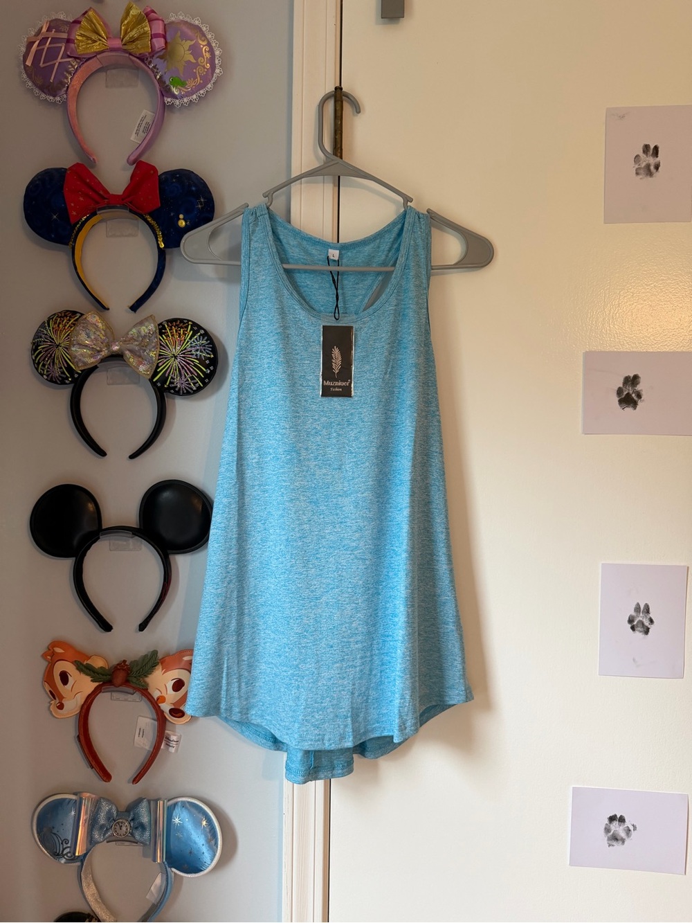 NWT Women's Light Blue Heather Tank Top